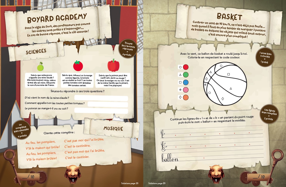 Cahier de vacances Fort Boyard - De la GS VERS CP - Playbac