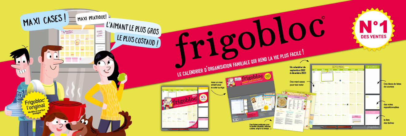 Frigobloc Mensuel - Le Calendrier Maxi-Aimanté Pour Se Simplifier La Vie !  Avec Un Criterium