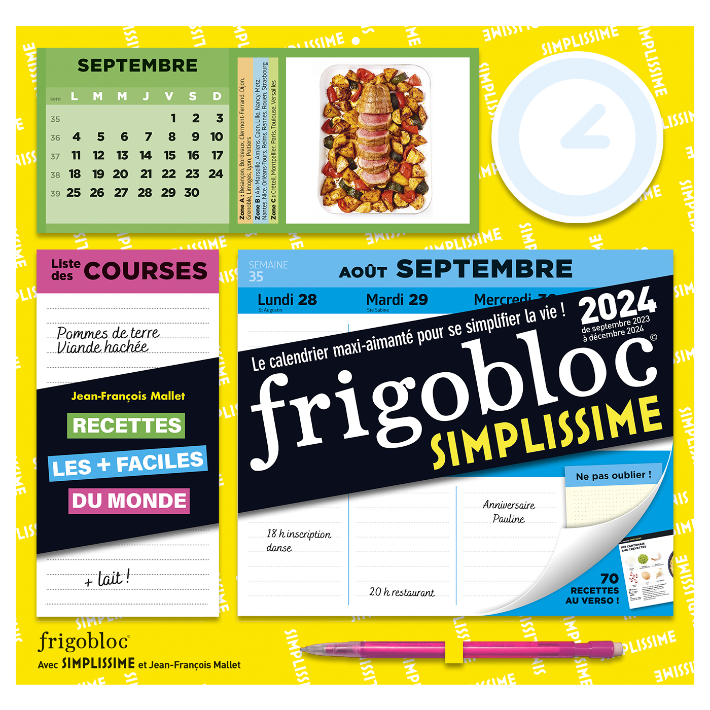 Frigobloc Mensuel 2024 Géo (de sept. 2023 à déc. 2024) sept.2023-dec.2024 -  broché - Collectif - Achat Livre