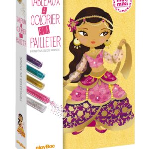 Mes tableaux à colorier et à pailleter - Minimiki - Princesses du monde
