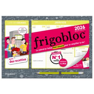 Frigobloc Hebdomadaire Compact 2026 - Calendrier Compact / sem (de janv. à déc. 2026)