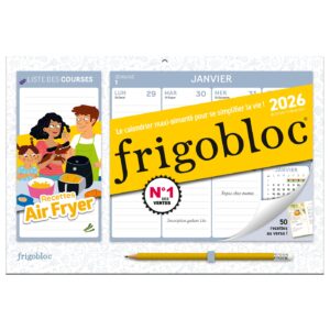 Mini Frigobloc Hebdomadaire Air fryer 2026 - Calendrier Compact / sem (de janv. à déc. 2026)
