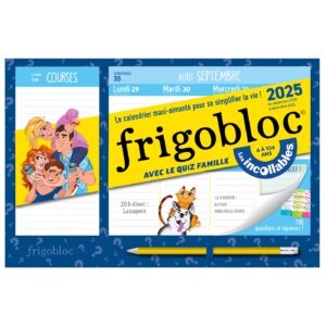 Mini Frigobloc Hebdomadaire 2025 avec le quiz famille Les Incollables® (de sept. 2024 à déc. 2025)
