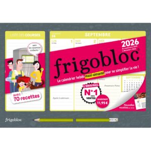 Frigobloc Hebdomadaire Compact 2026 - Calendrier Compact / sem (de sept. 2025 à déc. 2026)
