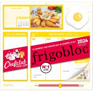 Frigobloc Hebdomadaire 2026 Chefclub (de sept. 2025 à déc. 2026)