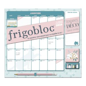 Frigobloc Mensuel 2026 Déco Chats (de janv. à déc. 2026)