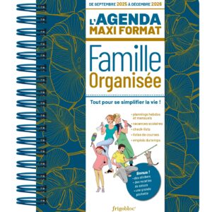 L'agenda 2026 de la famille organisée Maxi format (de sept. 2025 à déc. 2026)