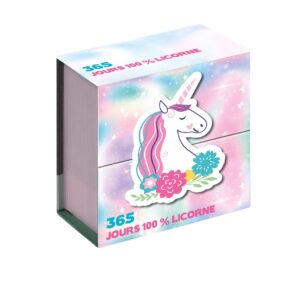 Mini calendrier - 365 jours 100% Licorne