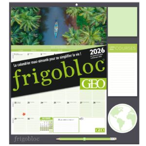 Frigobloc Mensuel 2026 Géo (de sept. 2025 à déc. 2026) - Edition 2025