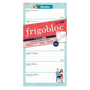 FRIGOBLOC - PLANNING HEBDO (de janv. à déc 2026) - Edition 2025
