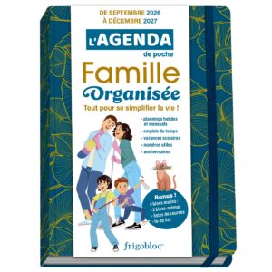 L'agenda de poche 2027 de la famille organisée - bleu (de sept. 2026 à déc. 2027)
