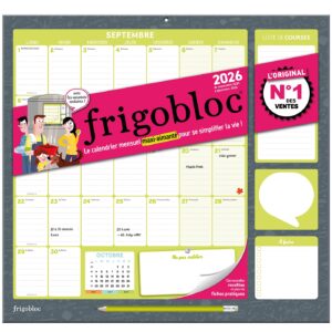Frigobloc Mensuel 2026 (de sept. 2025 à déc. 2026) - Edition 2025