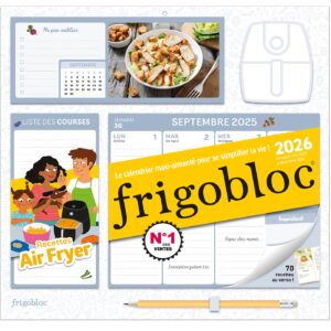 Frigobloc Hebdomadaire 2026 Air Fryer (de sept. 2025 à déc. 2026) - Edition 2025
