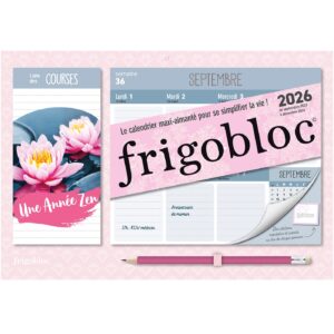 Mini Frigobloc Hebdomadaire 2026 Une Année Zen (de sept. 2025 à déc. 2026) - Edition 2025