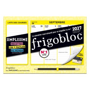 Mini Frigobloc Hebdomadaire Simplissime 2027 - Calendrier familial (de sept. 2026 à déc. 2027)