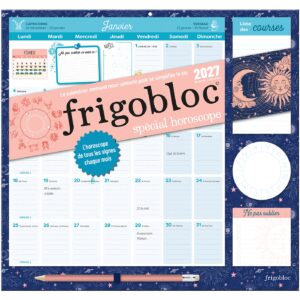 Frigobloc Mensuel 2027 Spécial Horoscope - Calendrier organiseur familial (de janv. à déc. 2027)