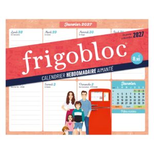 Frigobloc Planning hebdomadaire - Calendrier organiseur familial (de janv. à déc 2027)